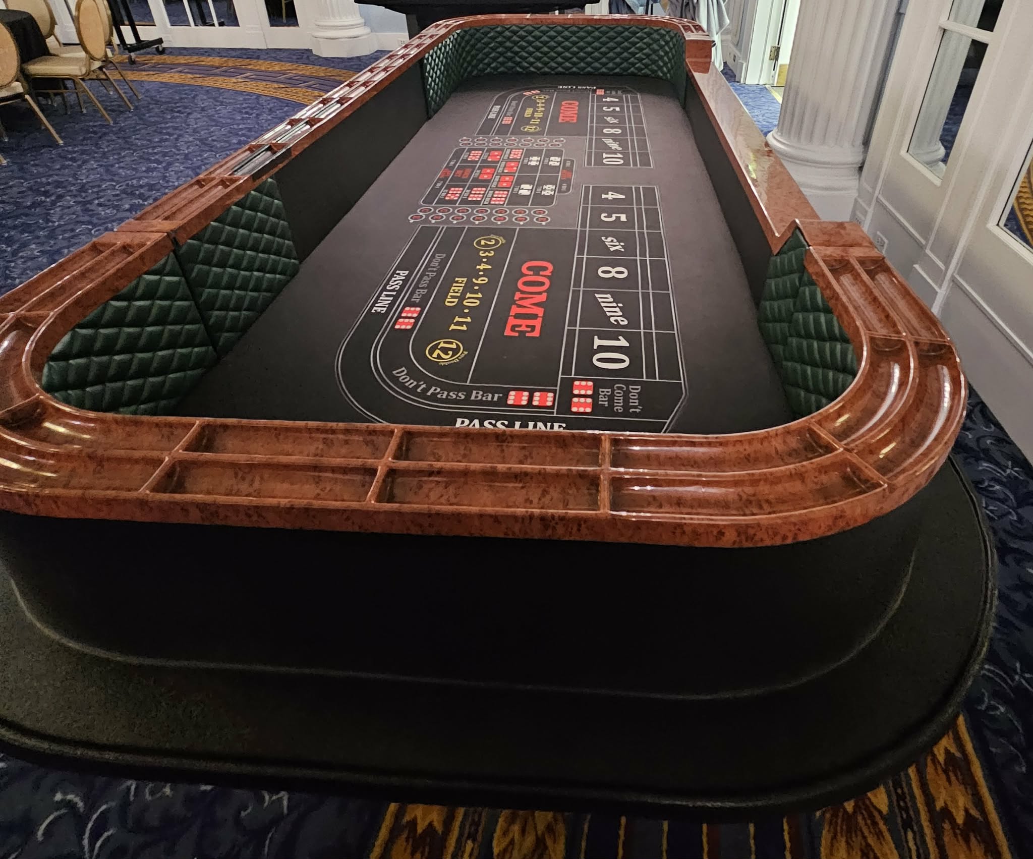 Craps Table Rentals setup