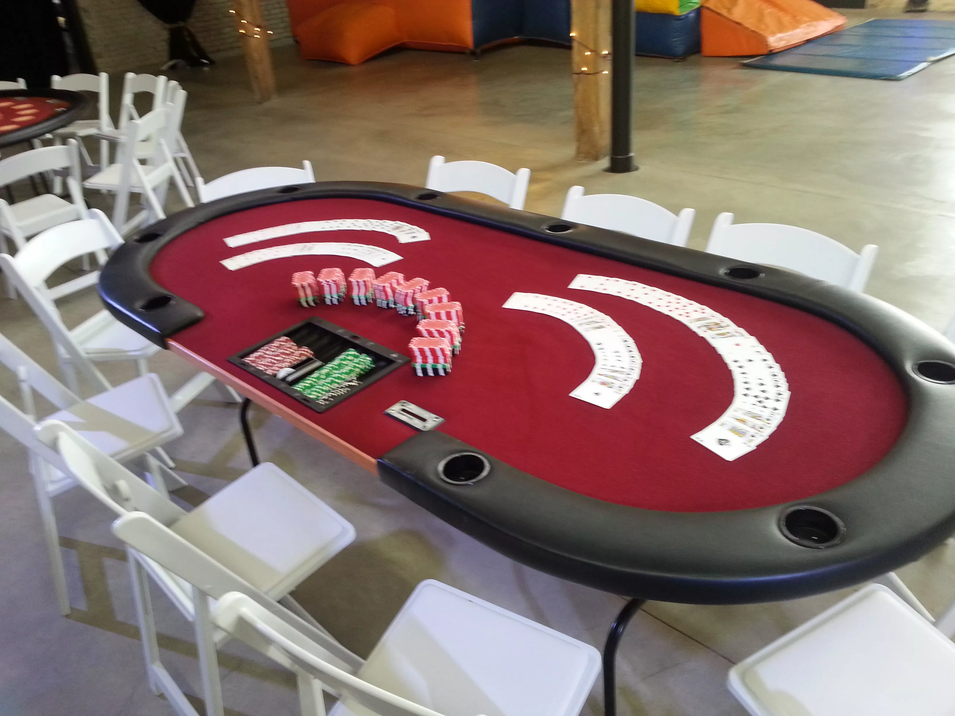 Texas Hold 'Em Poker dealers in action