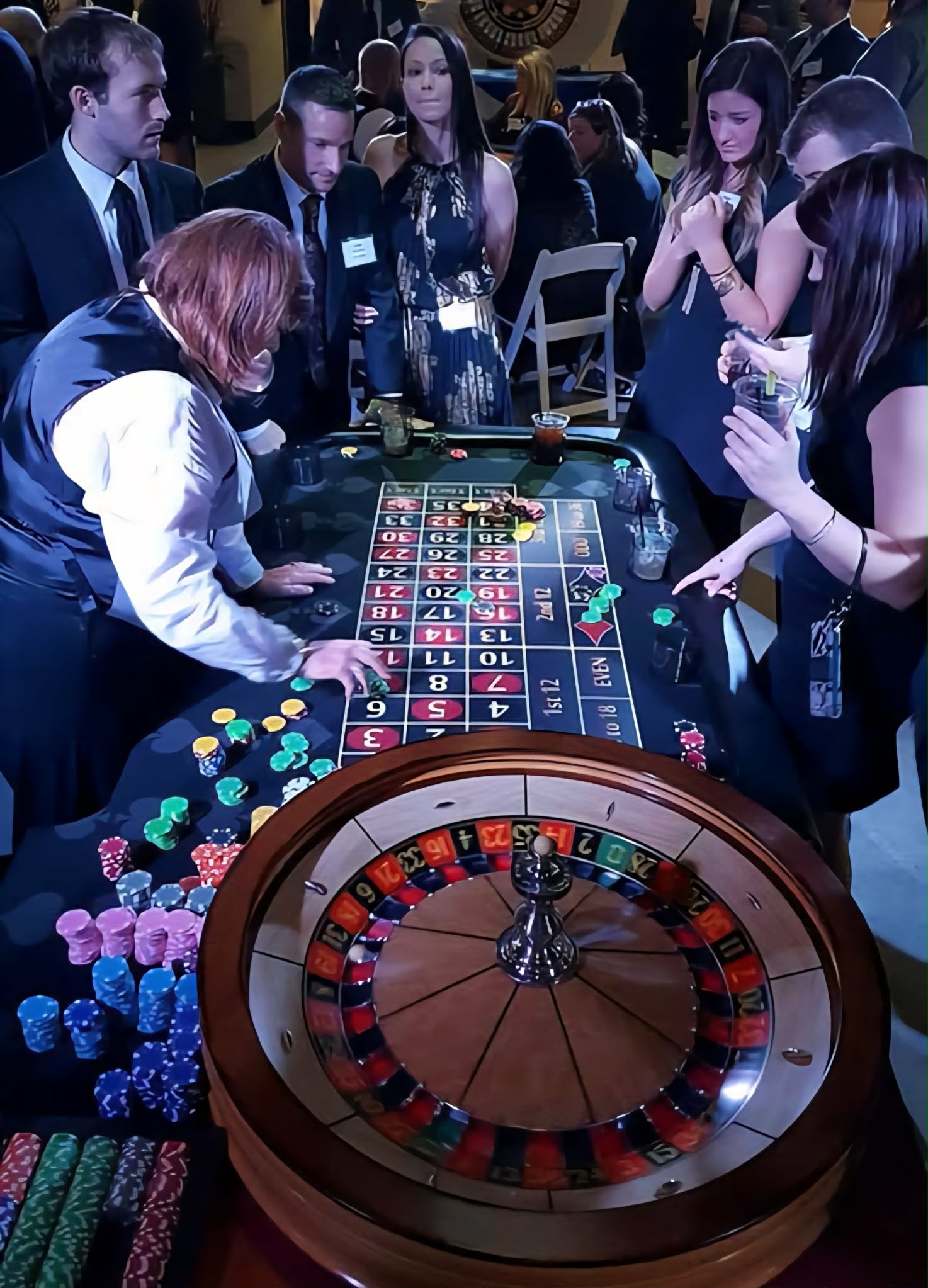 Roulette Table Rentals setup
